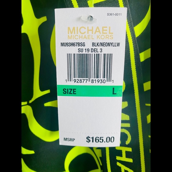 New Michael Kors Newsprint Logo Jogger Pants - Large - Picture 4 of 5